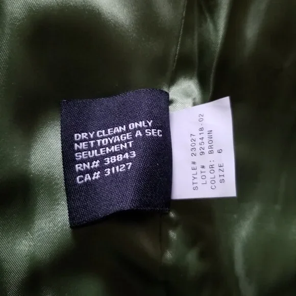 DKNY Brown Wool Blend Coat, sz 6 - Picture 8 of 12